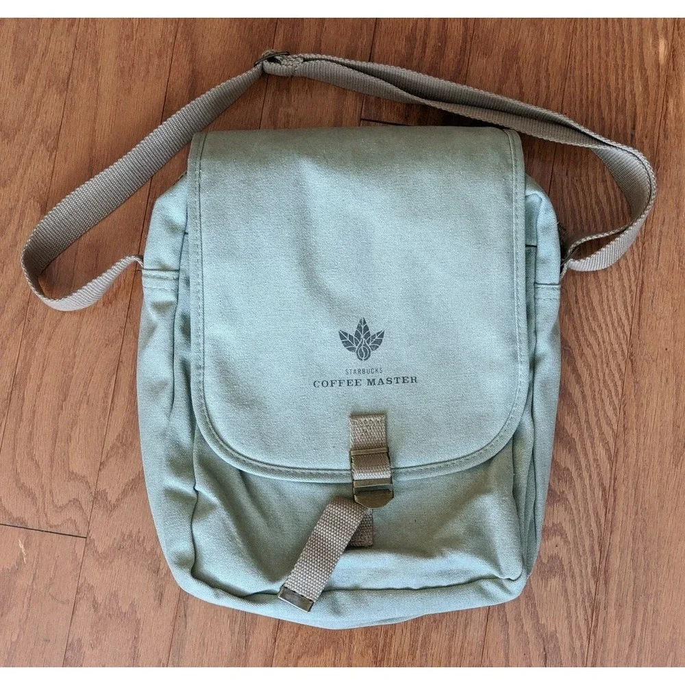 RARE Starbucks Coffee Master‎ Tasting Kit Messenger Bag Green 2004